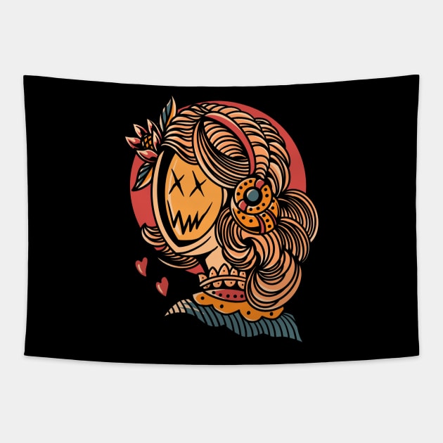 smiling girl streetwear Tapestry by donipacoceng