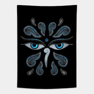 Wisdom Eyes of Buddha Tapestry