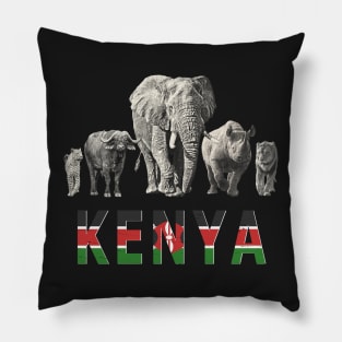 Africa's Big Five Kenya Pride Wildlife Pillow