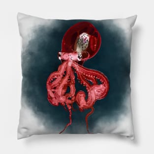 Cephalopod (red version) Pillow