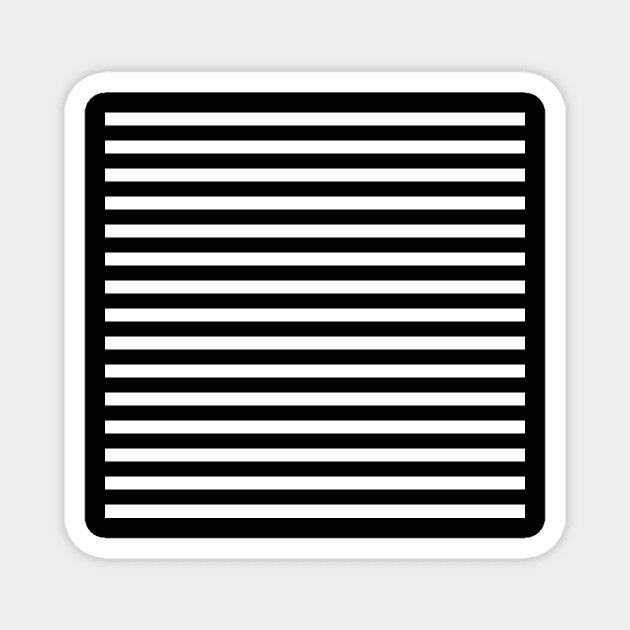 Stripes - Black + White Magnet by NolkDesign