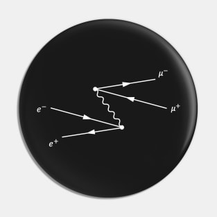 Feynman Diagram, Electron Positron, To Muon Scattering Pin