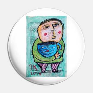 Boy with cup Pin