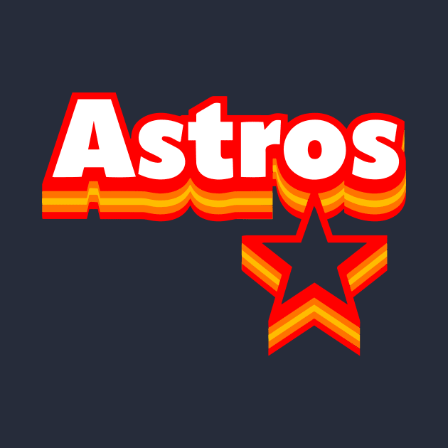 Astros and Star Retro by Throwzack