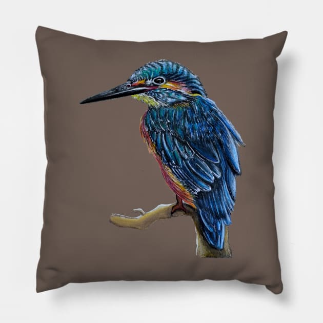 Kingfisher Pillow by BornStubborn