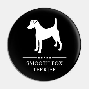 Smooth Fox Terrier Dog White Silhouette Pin