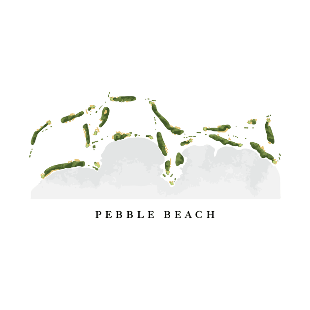 Pebble Beach Golf Map by claireprints