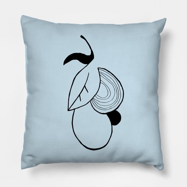 Minimal Fruits Pillow by Maria Mi Art