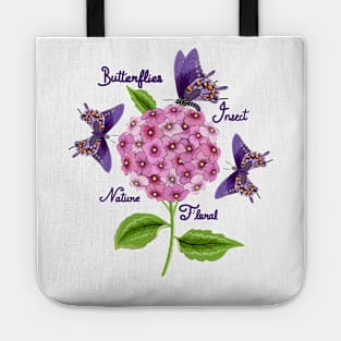 Hydrangea And Butterflies Tote