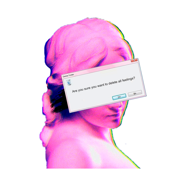 Delete your feelings - Vaporwave - Mask | TeePublic