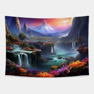 Landscape Magical Dimension Fantastic Planet Surrealist Tapestry