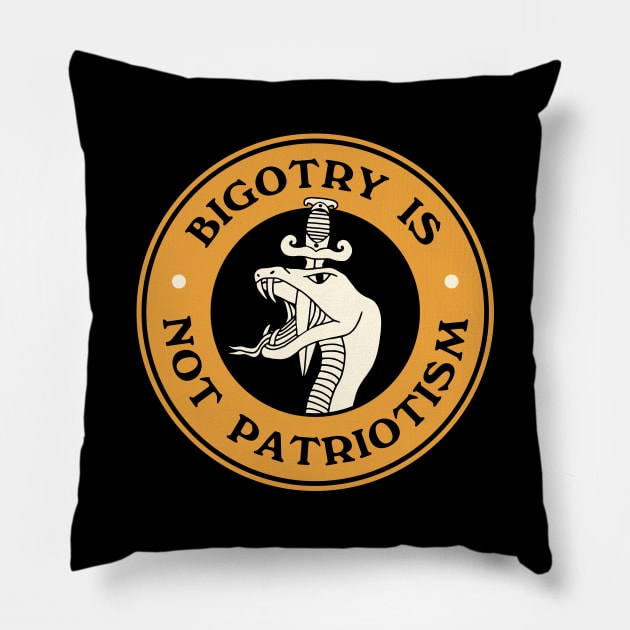 Bigotry Is Not Patriotism Pillow by Football from the Left