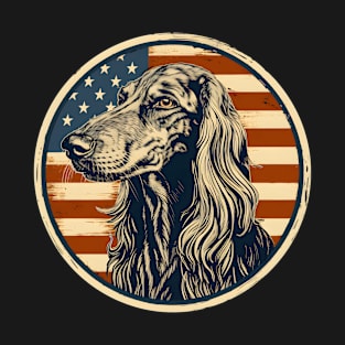 Patriotic Afghan Hound T-Shirt