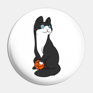 Funny Cat is playing with a ball / gift Pin