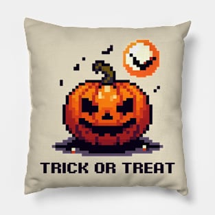 Night Pumpkin Pixel Pillow