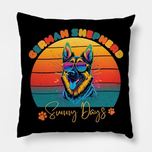 German Shepherd Sunny Days Pillow