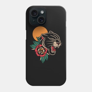 Traditional panther tattoo Phone Case