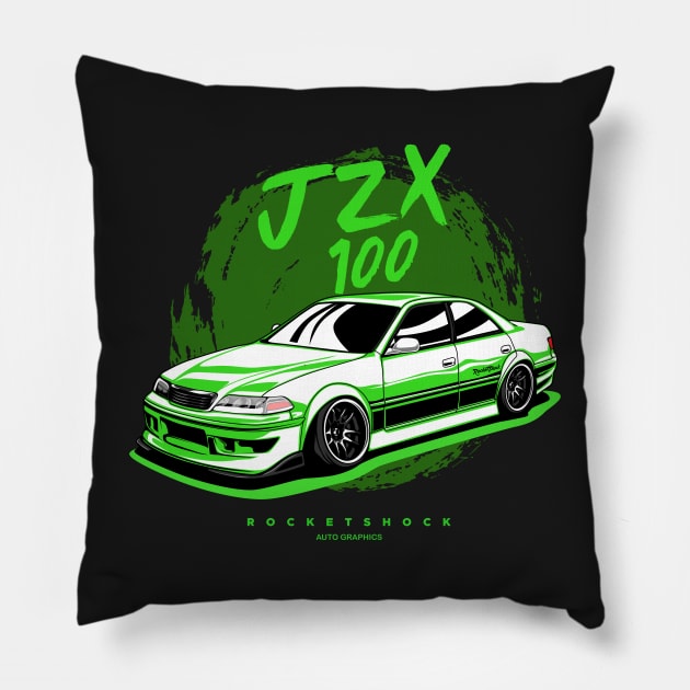 Chaser jzx100 jdm Pillow by ASAKDESIGNS