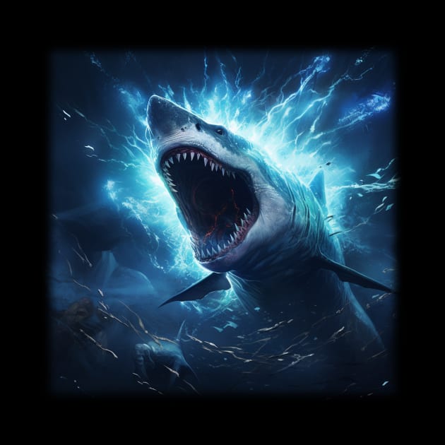 Shark with Blue Lightning by Shock Emporium