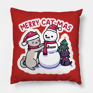 Merry Cat-Mas Pillow