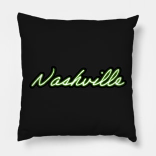 Neon Nashville - Green Pillow