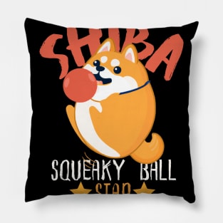 Shiba Sqeaky Ball Star, Cute Kawaii Shiba Inu Pillow