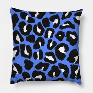 Blue Leopard Spots Pillow