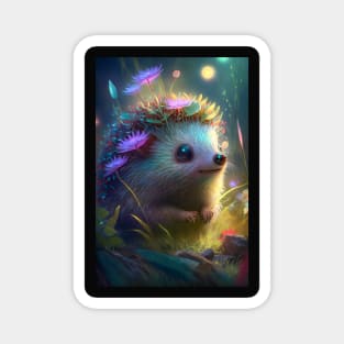 Hedgehog Animal Portrait Painting Wildlife Outdoors Adventure Magnet