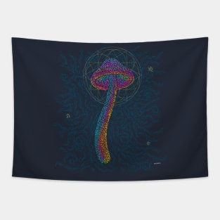 Sacred Mushroom Flow Field Tapestry