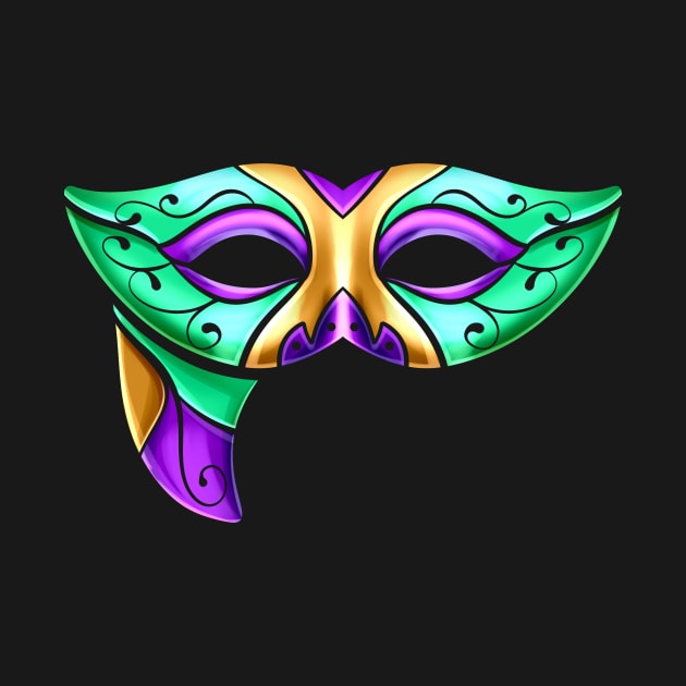 Green Mask For Mardi Gras by SinBle