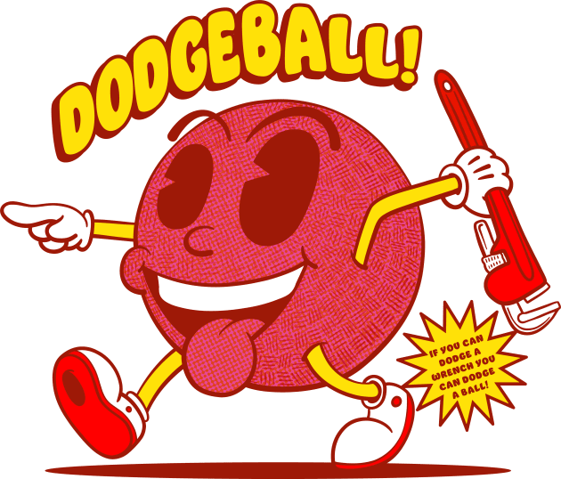 Let's Play Dodgeball Kids T-Shirt by Chris Nixt