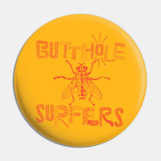 Butthole Surfers (red) Pin by Joada