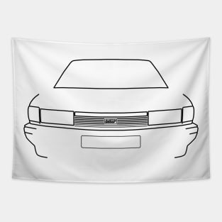 Austin Maestro classic 1980s British saloon car black outline graphic Tapestry