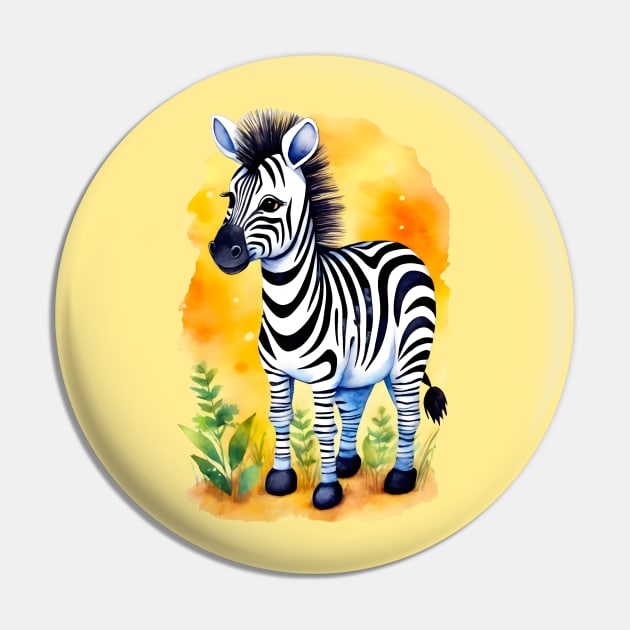 Cute Zebra Kids Pin by craftydesigns