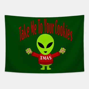 Take Me to Your Cookies - Funny Christmas Tapestry