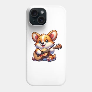 Cute Corgi Playing Guitar Phone Case