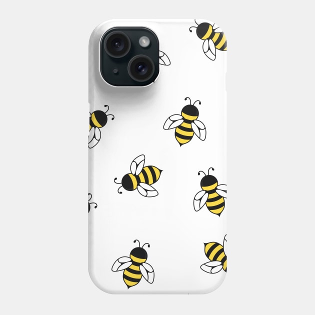 Little bees print Phone Case by From Mars