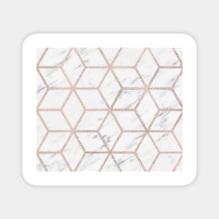 Olympia rose marble geometry Magnet