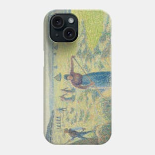 The Harvesting of Hay, Eragny by Camille Pissarro Phone Case