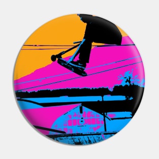 High Flying Tail-Grab - Scooter Rider Pin