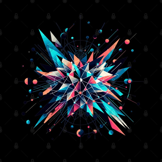 Quantum Realm: Geometric Particle by Graphic Wonders Emporium