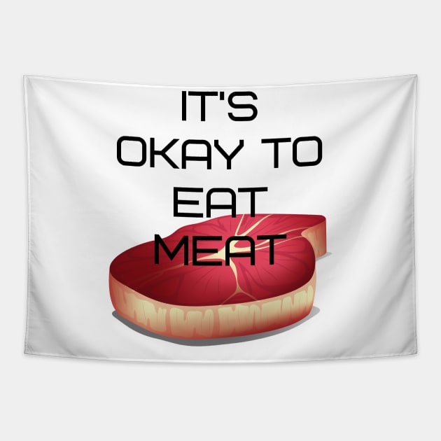 It's Okay to Eat Meat Tapestry by Underthespell