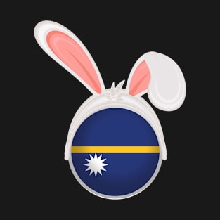happy easter Nauru bunny ears flag cute designs T-Shirt