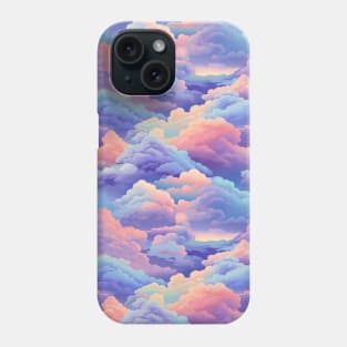 Dreamy Skies: Pastel Cloudscape Pattern Phone Case