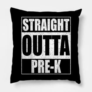 Straight Outta Pre-K Preschool Graduation Pillow