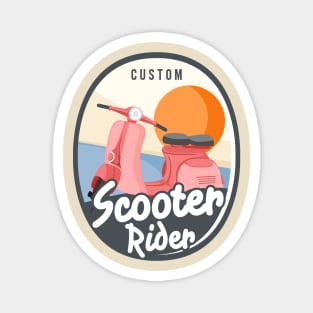 Custom Scooter Rider Magnet