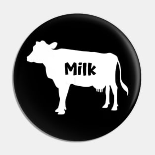 Funny Milk Dairy Cow Graphic T-Shirt Pin