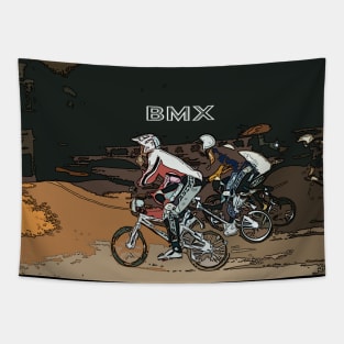 bmx racers Tapestry