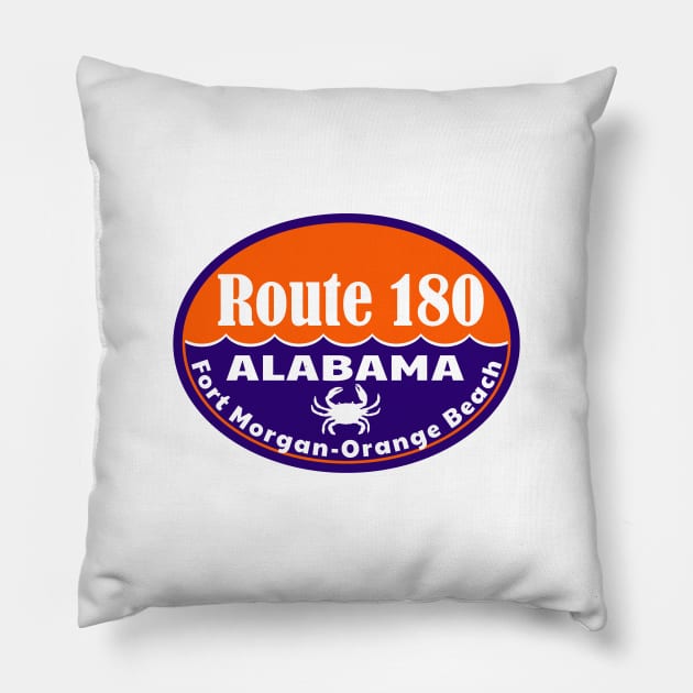 Fort Morgan Route 180 Gulf Shores Alabama Gulf Of Mexico Orange Beach Pillow by DD2019