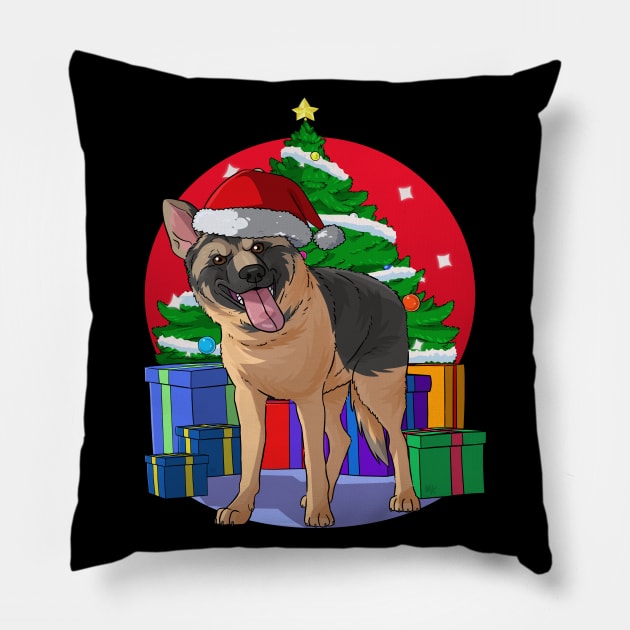 German Shepherd Christmas Pillow by Noseking